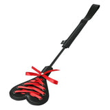 Sex & Mischief Heart Beat Crop - Black/Red 37.5 cm Crop Whip-SS77018