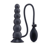 Size Up 7 Inch Ripple Inflatable Butt Plug - Black 20.3 cm Inflatable Butt Plug-SU109