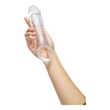 Size Up 2 Inch See-Thru Penis Extender with Ball Loop - Clear 5 cm (2) Penis Extension Sleeve-SU402