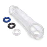 Size Up 2 Inch See-Thru Penis Extender with Ball Loop - Clear 5 cm (2) Penis Extension Sleeve-SU402