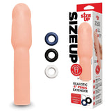 Size Up Realistic 4 Inch Penis Extender - Flesh 10.1 cm (4) Penis Extension Sleeve-SU407