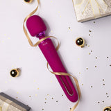 VIVE Kiku - Pink - Pink 25.2 cm USB Rechargeable Dual End Massage Wand with Flapping Tip-VIVE056PNK