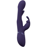 VIVE Mika - Purple - Purple 23.2 cm USB Rechargeable Rabbit Vibrator with Flapping Shaft-VIVE057PUR