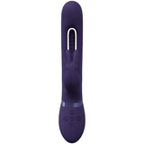 VIVE Mika - Purple - Purple 23.2 cm USB Rechargeable Rabbit Vibrator with Flapping Shaft-VIVE057PUR