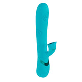 VIVE Fiore - Blue 25 cm USB Rechargeable Tapping Rabbit Vibrator-VIVE063BLU