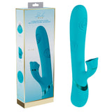 VIVE Fiore - Blue 25 cm USB Rechargeable Tapping Rabbit Vibrator-VIVE063BLU
