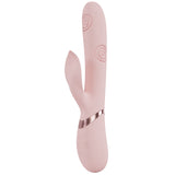 VIVE Fronda - Pink - Pink 25 cm USB Rechargeable Tapping Rabbit Vibrator-VIVE064PNK