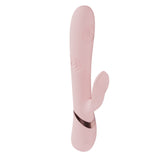 VIVE Fronda - Pink - Pink 25 cm USB Rechargeable Tapping Rabbit Vibrator-VIVE064PNK