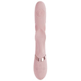 VIVE Fronda - Pink - Pink 25 cm USB Rechargeable Tapping Rabbit Vibrator-VIVE064PNK