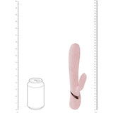 VIVE Fronda - Pink - Pink 25 cm USB Rechargeable Tapping Rabbit Vibrator-VIVE064PNK
