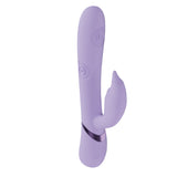 VIVE Pallina - Purple - Purple 25 cm USB Rechargeable Tapping Rabbit Vibrator-VIVE065LAV