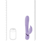 VIVE Pallina - Purple - Purple 25 cm USB Rechargeable Tapping Rabbit Vibrator-VIVE065LAV