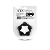 VERS Liquid Silicone Steel Motion C-Ring - Black Cock Ring with Steel Motion Balls-VRS-2204