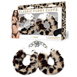 WhipSmart Classic Furry Cuffs - Leopard - Leopard Furry Restraints with Bonus Eye Mask-WS1504