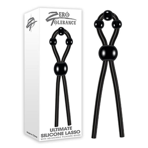 Zero Tolerance Ultimate Silicone Lasso - Black Silicone Adjustable Lasso Cock Ring-ZE-CR-3183-2