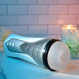 Zero Tolerance STROKING BUDDY - White USB Rechargeable Vibrating & Thrusting Stroker-ZE-RS-2833-2