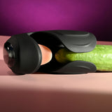 Zero Tolerance LICK THE TIP - Black USB Rechargeable Vibrating & Flicking Masturbator-ZE-RS-4134-2