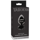 Butt Plug With Diamond Jewel S (Black)-17116-BLACK