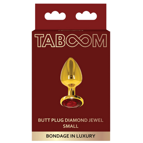 Butt Plug With Diamond Jewel S (Gold)-17167-GOLD
