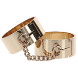 Slave Wrist Cuffs (Gold)-17300-GOLD
