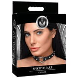 Spiked Heart Choker (Black)-AH523-BLACK