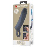 Realistic Penis Sleeve Veiny (Black)-BI-026227-2