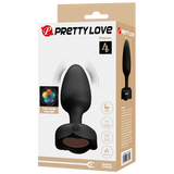 Olman - Light-Up Rechargeable Butt Plug (Black)-BI-040184