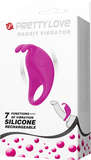 Rechargeable  Rabbit Vibrator Cockring (Purple)-BI-210152-1
