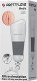 Hedy Ultra Stimulation Vibrating Masturbator (White)-BM-00900T49