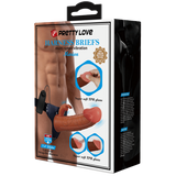 Universal Strap-On Harness - Vibrating Marion with 7.4" Dildo (Tan)-BW-022099Z