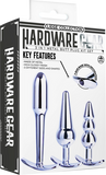 3 in 1 Metal Butt Plug Kit Set (Chrome)-FKQ025A000-219