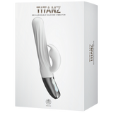 Thrusting Rabbit Rechargeable Silicone Vibrator (White)-FPBR007A00-009