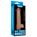 9.5'' Vibrating Power Basics Cock (Flesh)-LV111205