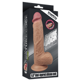 8.5'' Dual layered Platinum Silicone Cock (Flesh)-LV4003