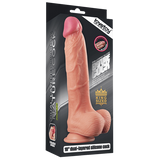 10" Dual Layer Platinum Silicone Cock (Flesh)-LV411010