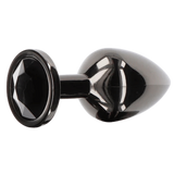 Butt Plug With Diamond Jewel S (Black)-17116-BLACK