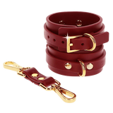 D-Ring Collar and Wrist Cuffs (Red)-17154-RED