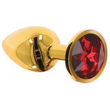 Butt Plug With Diamond Jewel S (Gold)-17167-GOLD