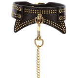 Studded Collar and Leash (Black)-17423-BLACK