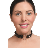 Spiked Heart Choker (Black)-AH523-BLACK