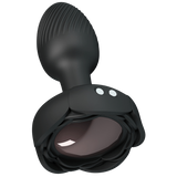 Olman - Light-Up Rechargeable Butt Plug (Black)-BI-040184