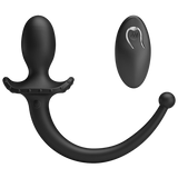Remote Control Vibrating Butt Plug Tail (Black)-BI-040195W
