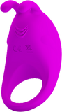 Rechargeable  Rabbit Vibrator Cockring (Purple)-BI-210152-1