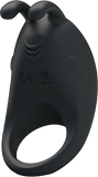Rechargeable Rabbit Vibrator Cockring (Black)-BI-210152