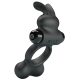 Yusuf - Vibrating Cockring with Steele Balls (Black)-BI-210346