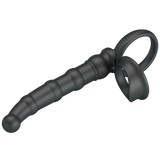 Tatum - Cockring with Anal Probe (Black)-BI-210375