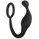 Prostate Plug with Love Ring - 4" (Black)-F06R029A00-010