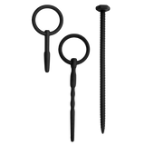 Silicone Urethal Sounding Kit - Screw (Black)-FKQ036A000-010