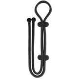 Adjustable Cock Ring with Ball Strap (Black)-FNR026A000-010