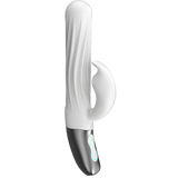 Thrusting Rabbit Rechargeable Silicone Vibrator (White)-FPBR007A00-009
